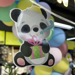 BANDEROLE PANDA 15X20CM 5M MULTICOLORE