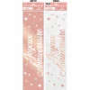 2 BANNIERES JOYEUX ANNIVERSAIRE ROSE GOLD