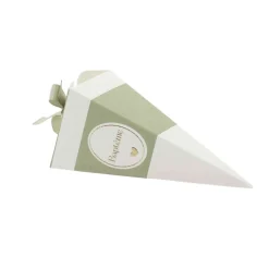 10 BERLINGOTS CARTON BAPTÊME 5X12X5CM VERT-DE-GRIS