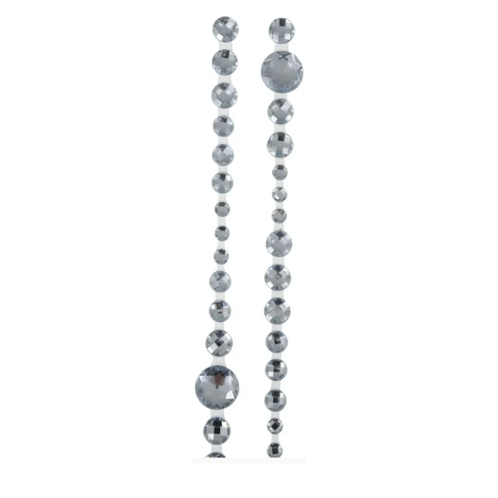 BIJOUX CHEVEUX ADHÉSIF STRASS MÈCHE ARGENT