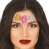 BIJOUX DE PEAU ADHÉSIF VISAGE FLEURS ADULTE