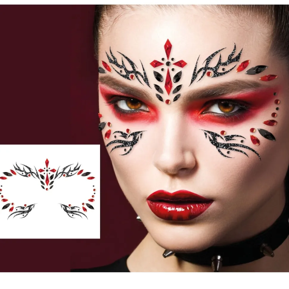 BIJOUX DE PEAU ADHÉSIF VISAGE GOTHIQUE FEMME