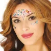 BIJOUX DE PEAU ADHÉSIF VISAGE MULTICOLORE FEMME
