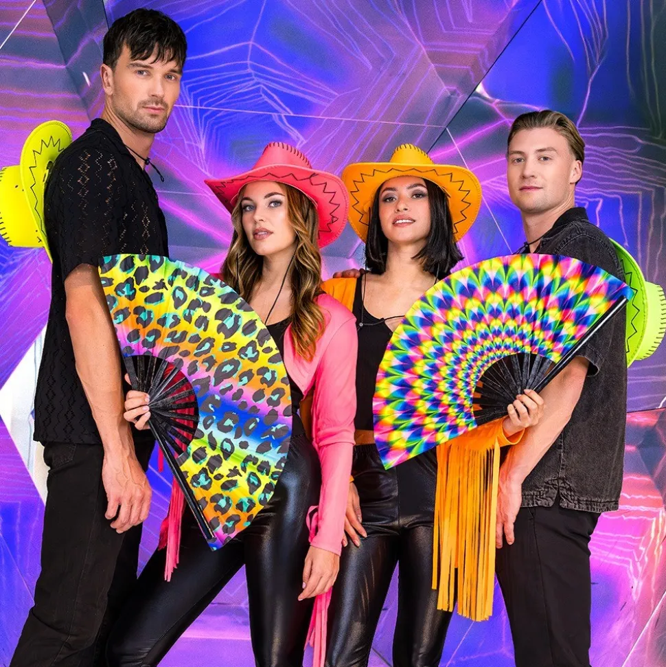 BOLÉRO FESTIVAL FRANGES ORANGE FLUO UV FEMME