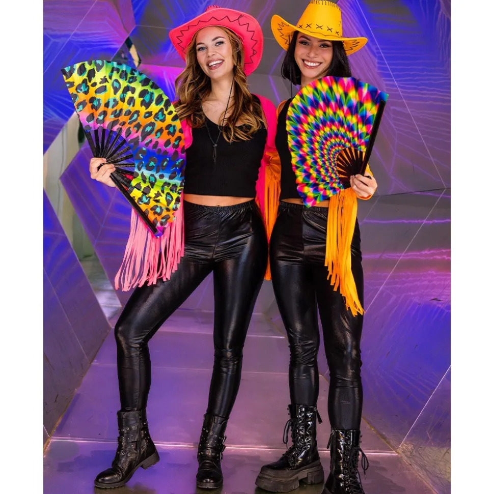 BOLÉRO FESTIVAL FRANGES ORANGE FLUO UV FEMME