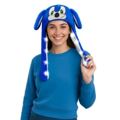 BONNET LUMINEUX CHIEN BLEU OREILLES MOBILES ADULTE