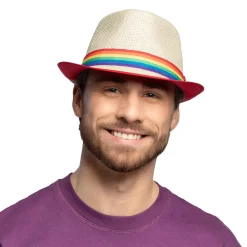 BORSALINO PAILLE RUBAN ARC-EN-CIEL LGBT ADULTE