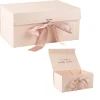 BOÎTE CARTON DEMOISELLE HONNEUR 33X23X15CM ROSE