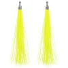 BOUCLES D'OREILLES PENDANTS FILS 20CM JAUNE VIF