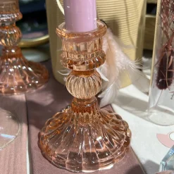 BOUGEOIR VERRE NOBLESSE 10.5CM TERRACOTTA