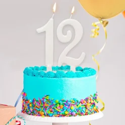 BOUGIE ANNIVERSAIRE GÉANTE BLANCHE - CHIFFRE 2