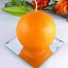 BOUGIE BOULE SÉCURITÉ 10H 60MM MANDARINE