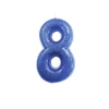 BOUGIE CHIFFRE 8 ANNIVERSAIRE 7CM PAILLETÉ BLEU
