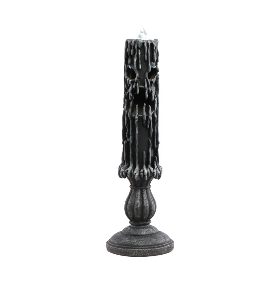 BOUGIE LED CHANDELLE RÉSINE MONSTRE 31.5CM NOIR
