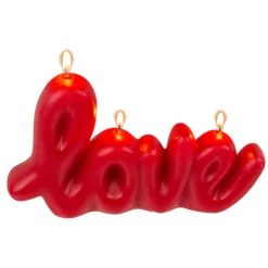 BOUGIE LETTRES LOVE 3 MÈCHES 20X3.8X11.8CM ROUGE