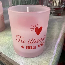 BOUGIE PARFUMÉE VERRE AMOUR MESSAGE AFFECTIF