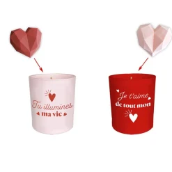 BOUGIE PARFUMÉE VERRE AMOUR MESSAGE AFFECTIF