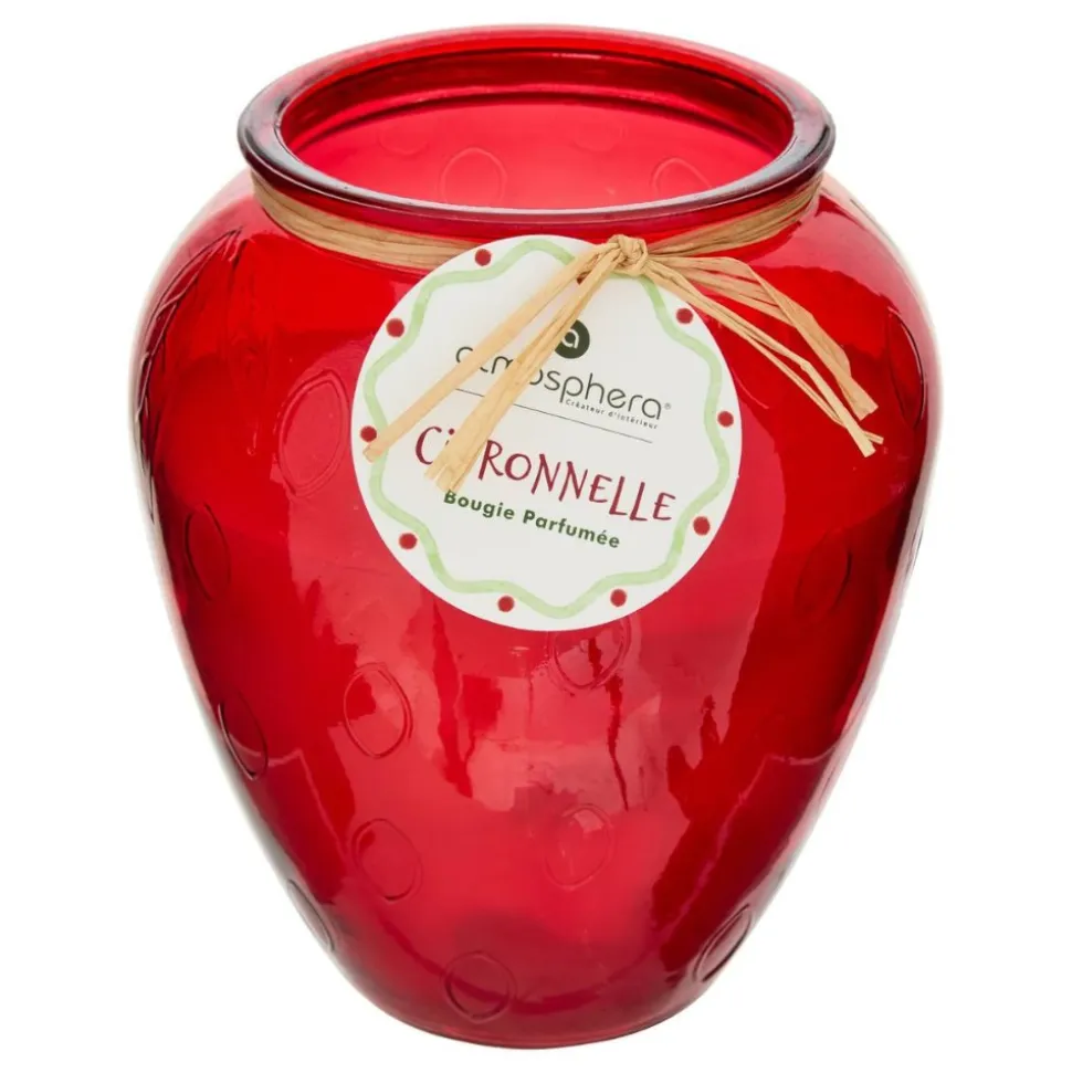 BOUGIE PARFUMÉE VERRE FRUIT CITRONNELLE 550G 40H