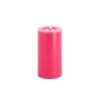 BOUGIE PILIER CIRE GLOSSY LED 7X15CM FRAMBOISE
