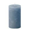 BOUGIE PILIER CIRE RUSTIQUE 14X7CM 69H BLEU ORAGE