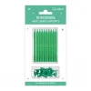 10 BOUGIES AVEC BOBÈCHES ANNIVERSAIRE 7.5CM VERT