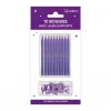 10 BOUGIES AVEC BOBÈCHES ANNIVERSAIRE 7.5CM VIOLET