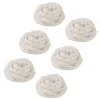 6 BOUGIES CIRE CAMÉLIA 5.8X2.4CM BLANC
