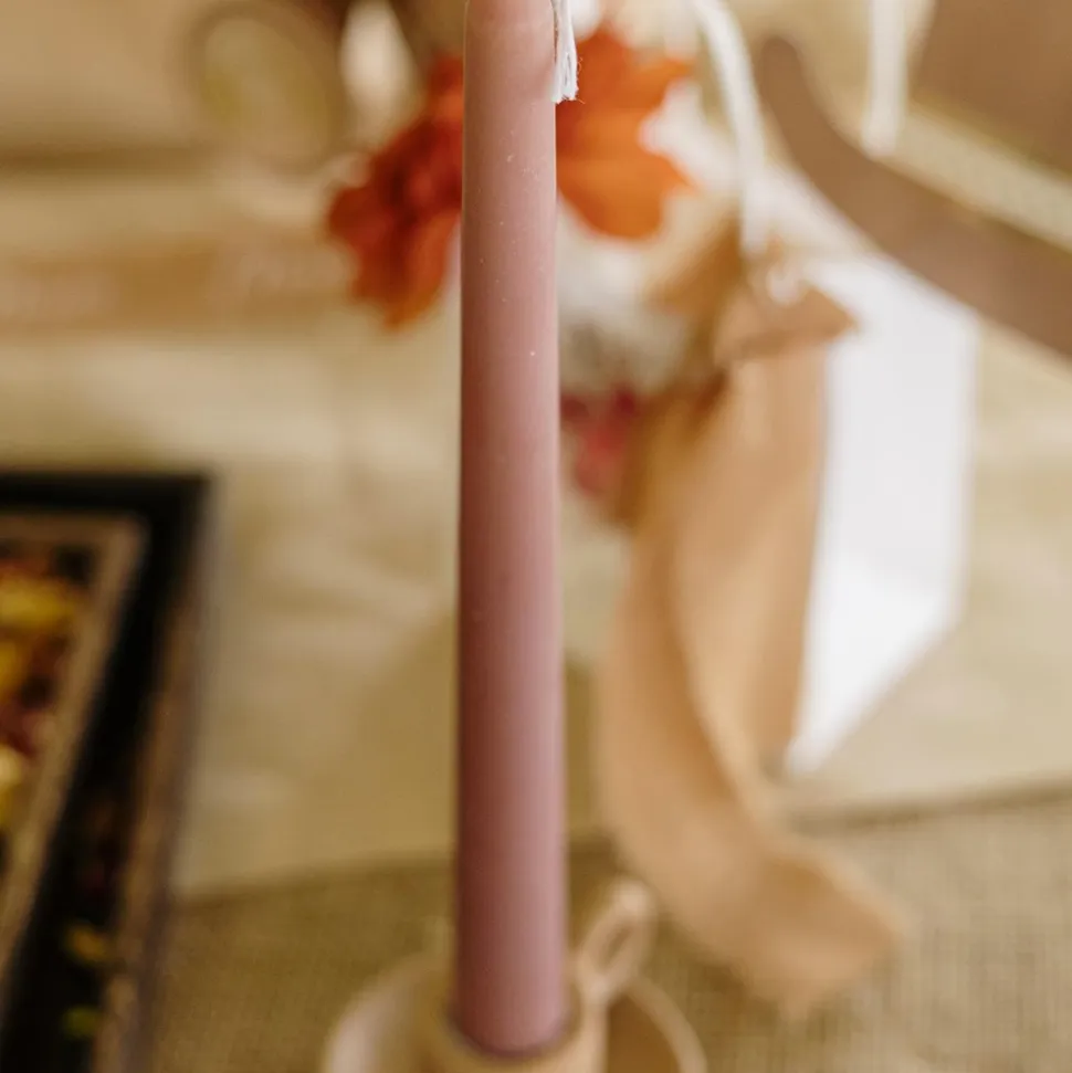 2 BOUGIES FLAMBEAU CONIQUES 25CM 7H NUDE