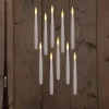 10 BOUGIES LED 15CM BLANC AVEC BAGUETTE MAGIQUE