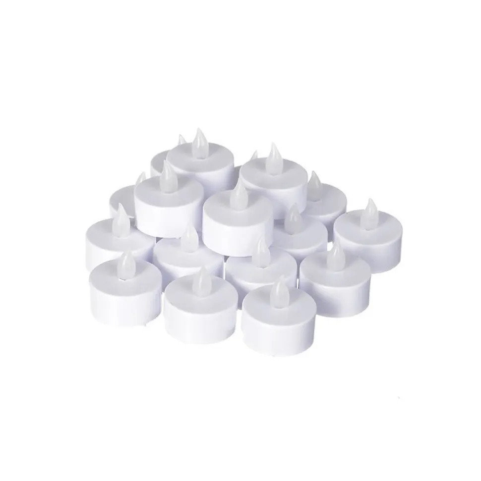 16 BOUGIES LUMINEUSE LED CHAUFFE-PLAT 4X3.7CM