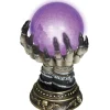 BOULE DE CRISTAL LUMINEUSE CÉRAMIQUE SORCIÈRE 23CM