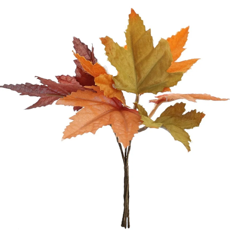 BOUQUET FEUILLES ARTIFICIELLES AUTOMNE 11X12X15CM