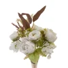 BOUQUET FLEURS ARTIFICIELLES 9 TIGES 49CM CRÈME