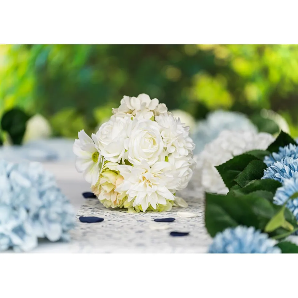 BOUQUET JADE FLEURS ARTIFICIELS 32CM BLANC