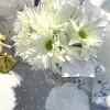 BOUQUET 18 MARGUERITES ARTIFICIELLES 24CM BLANC