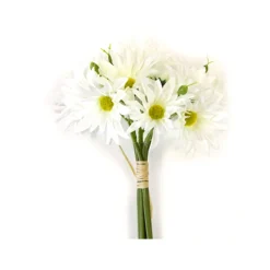 BOUQUET 18 MARGUERITES ARTIFICIELLES 24CM BLANC