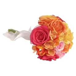 BOUQUET ROND BLOOM ARTIFICIEL 32CM MULTICOLORE
