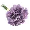BOUQUET 6 TIGES CAMÉLIA ARTIFICIEL 23CM LILAS