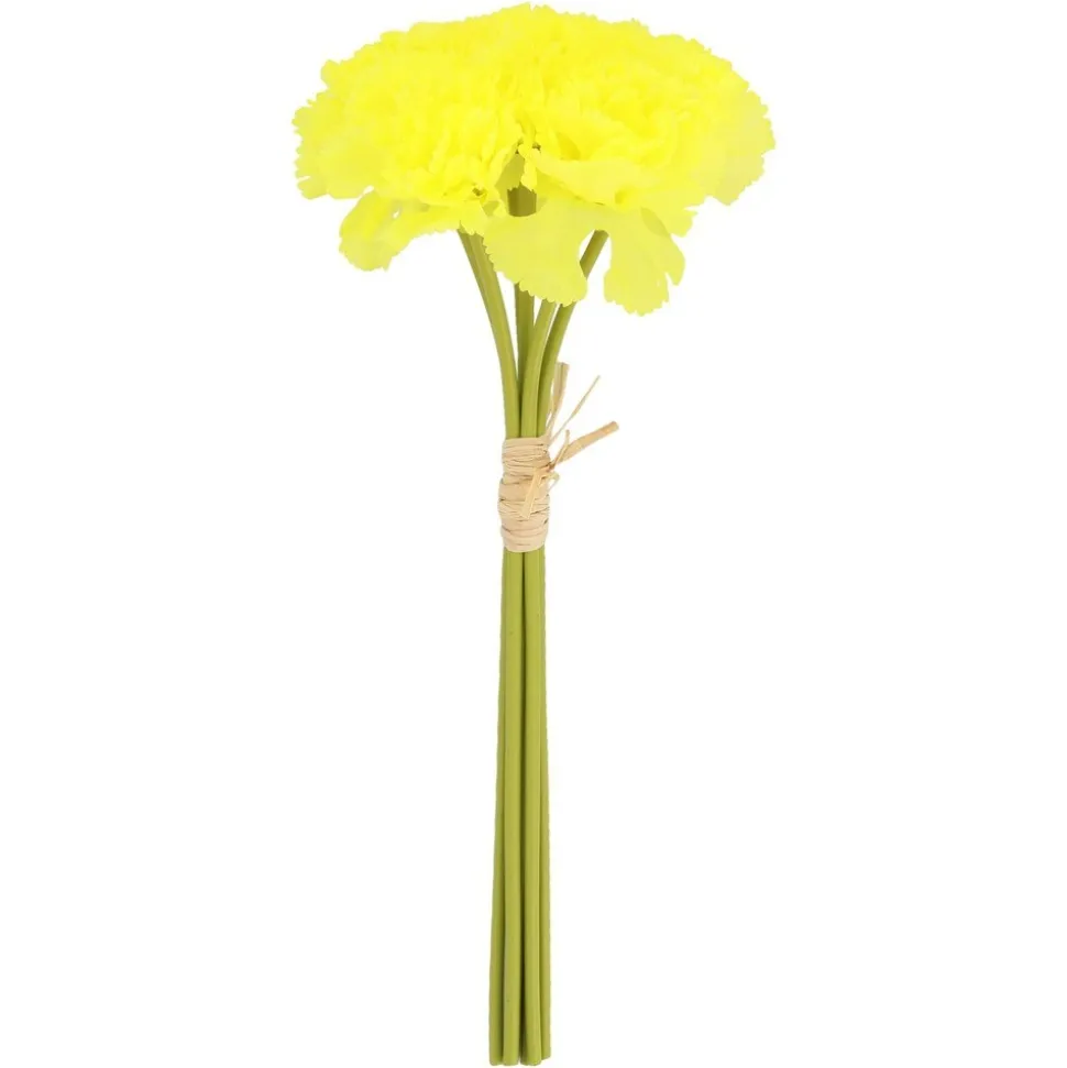 BOUQUET 6 TIGES ?'ILLET ARTIFICIEL 32CM JAUNE