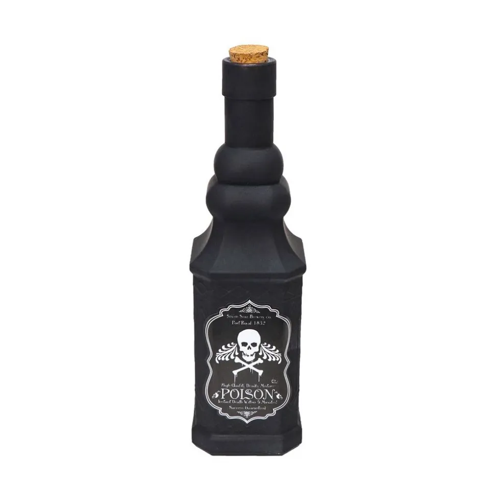 BOUTEILLE VERRE NOIRE HALLOWEEN 24 CM