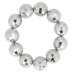 BRACELET BOULES À FACETTES ARGENT DISCO ADULTE