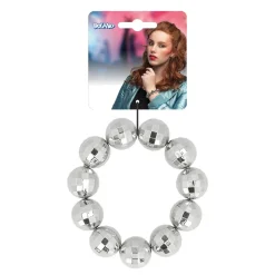 BRACELET BOULES À FACETTES ARGENT DISCO ADULTE