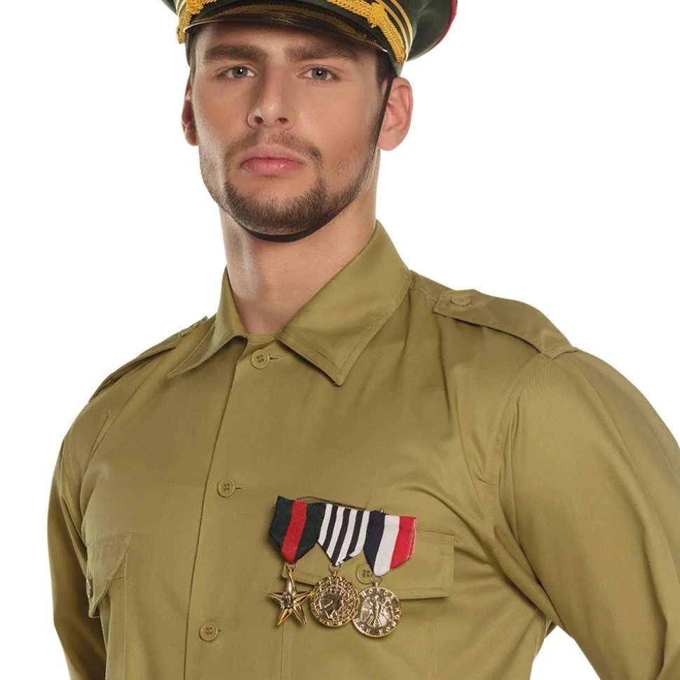 BROCHE MILITAIRE 3 MÉDAILLES D'HONNEUR