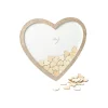CADRE COEUR LIVRE D'OR 37X40CM CHAMPAGNE PAILLETTÉ