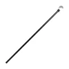 CANNE MÉTAL POMMEAU BOULE CRISTAL RÉSINE 94CM NOIR