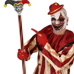 CANNE PVC ARLEQUIN JOKER SQUELETTE BOUFFON 90CM