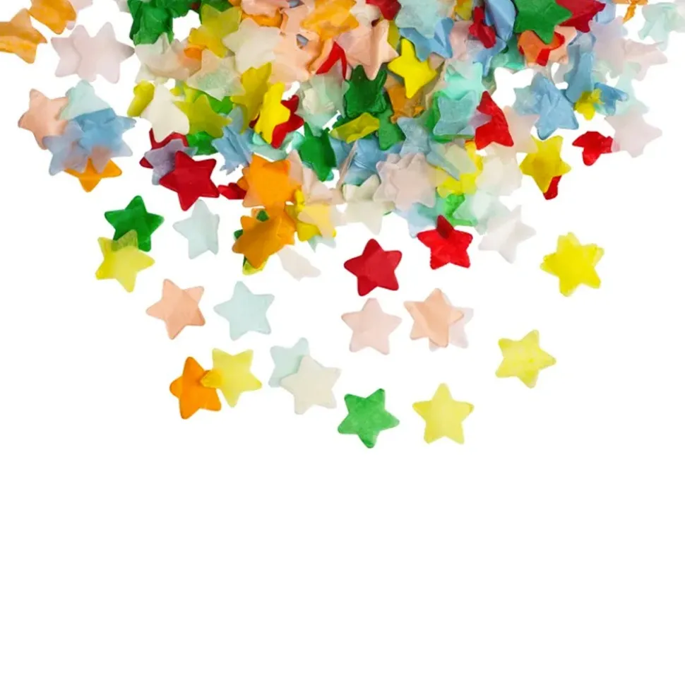 CANON À CONFETTIS PAPIER ÉTOILE 20CM MULTICOLORE