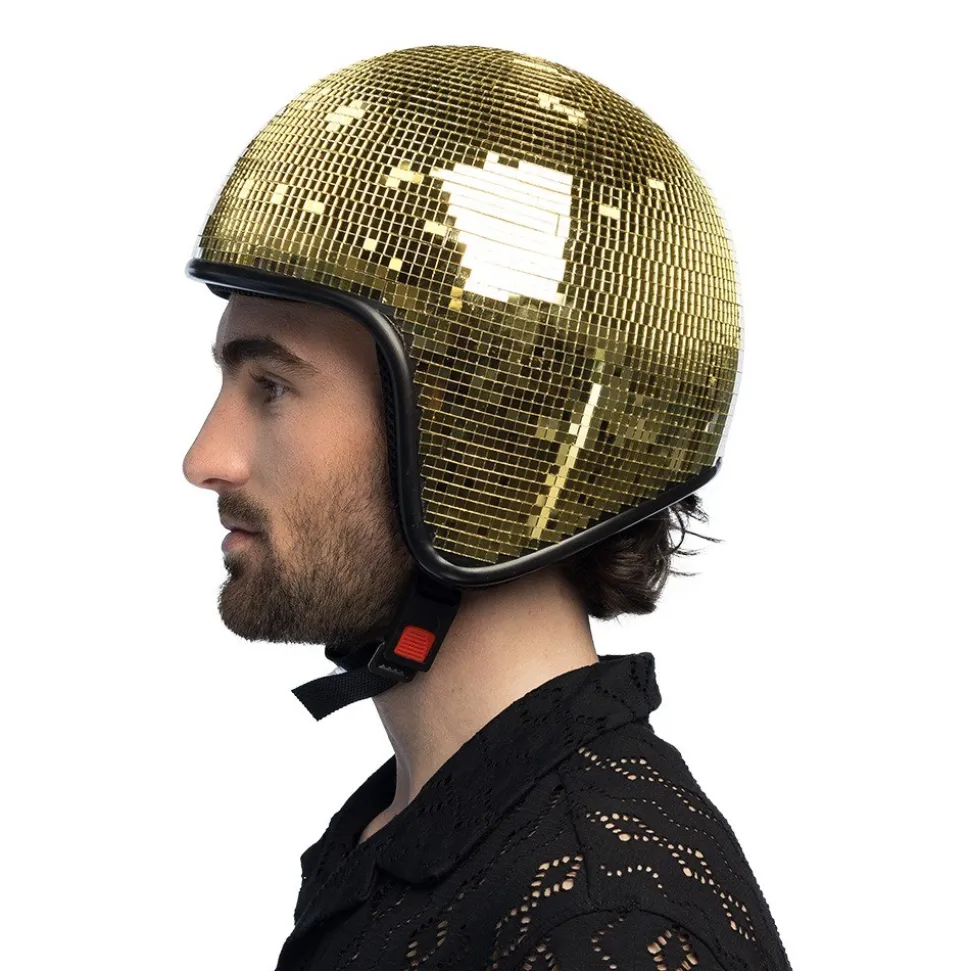 CASQUE BOULE À FACETTES DISCO OR ADULTE