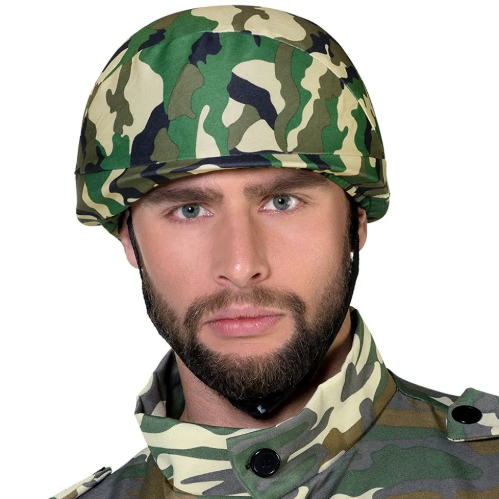 CASQUE MILITAIRE CAMOUFLAGE RÉGLABLE ADULTE