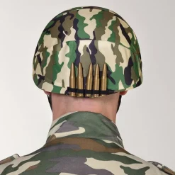 CASQUE MILITAIRE CAMOUFLAGE RÉGLABLE ADULTE